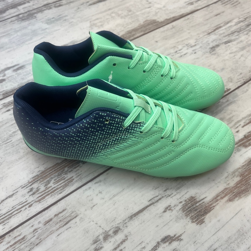 Brooman Kids Soccer Cleats Green & Navy Size 5 - Picture 11 of 16